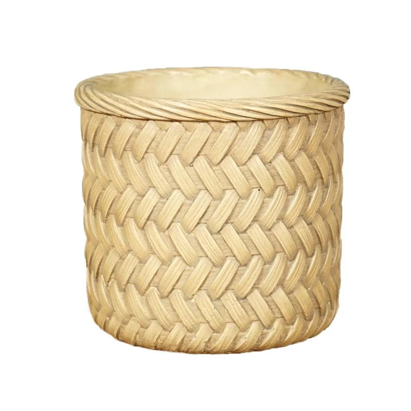 Better Homes & Gardens Pottery Brown Prater Concrete Basket Planter, 6" | Walmart (US)