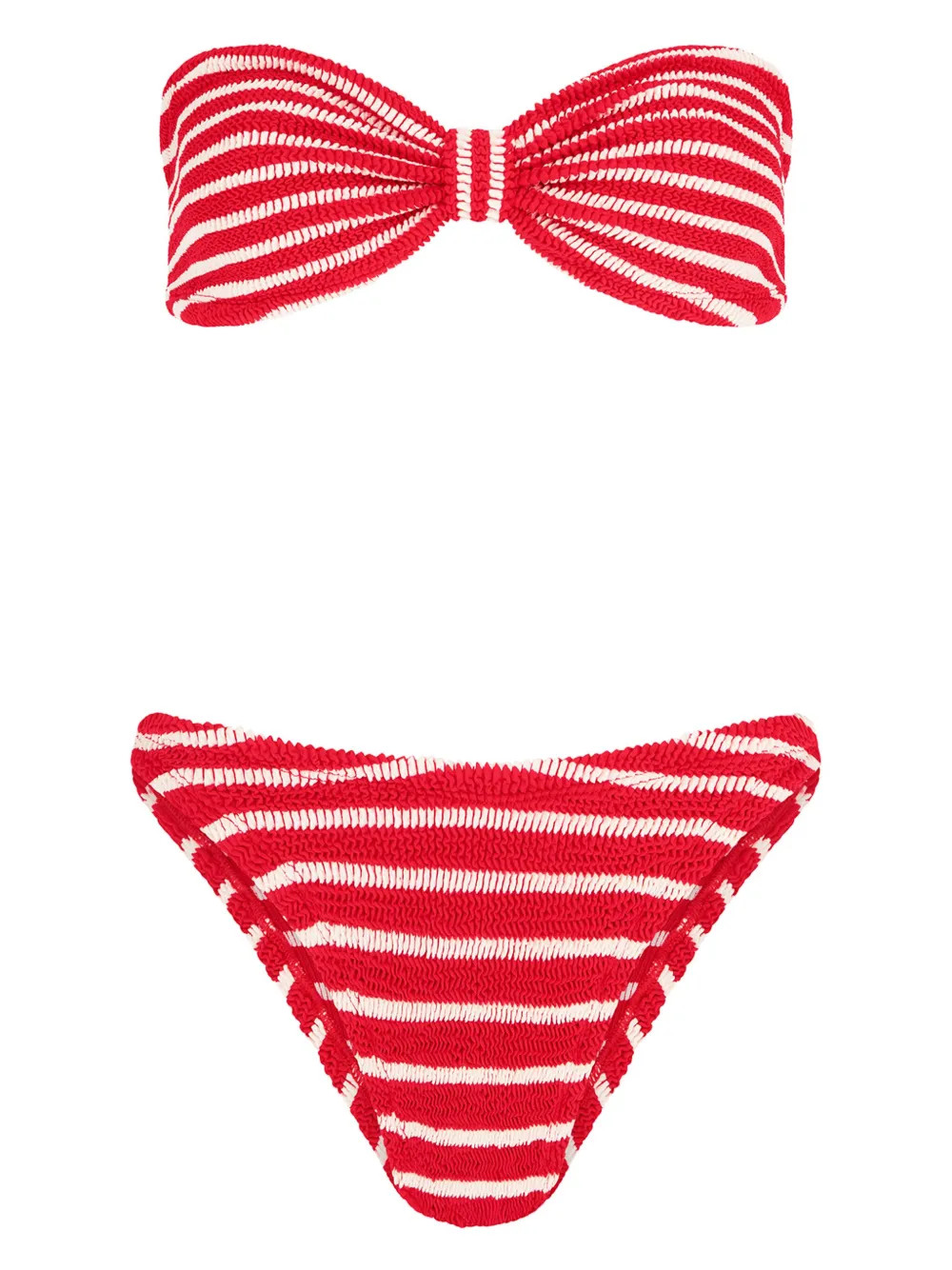 Hunza G Jean Striped Bikini | Red | FARFETCH | Farfetch Global