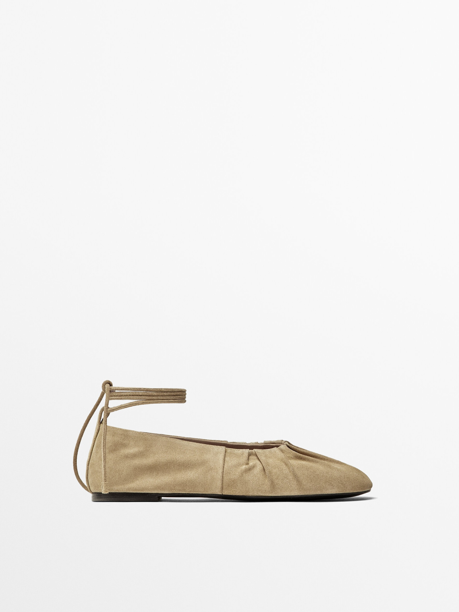 Ballerinas Schnürung gerafft | Massimo Dutti DE