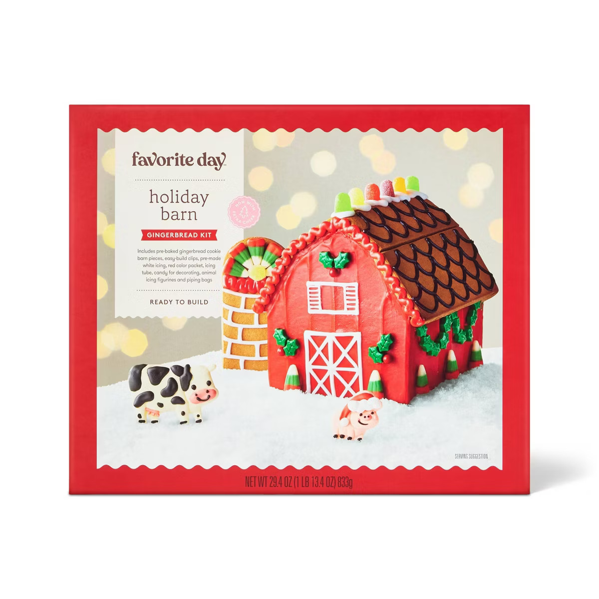 Christmas Barn Gingerbread House Kit - 31.18oz - Favorite Day™ | Target