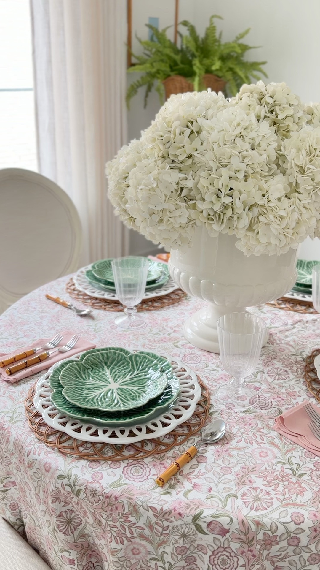 Easter table, Easter tablescape green cabbage plates Amazon faux hydrangeas spring decor 

#LTKSaleAlert #LTKHome
