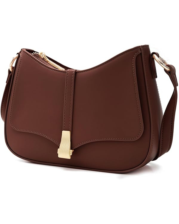 Prettyzys Crescent Shoulder Bag for Women, Vintage Retro Vegan Leather Clutch Tote Handbags Cross... | Amazon (US)