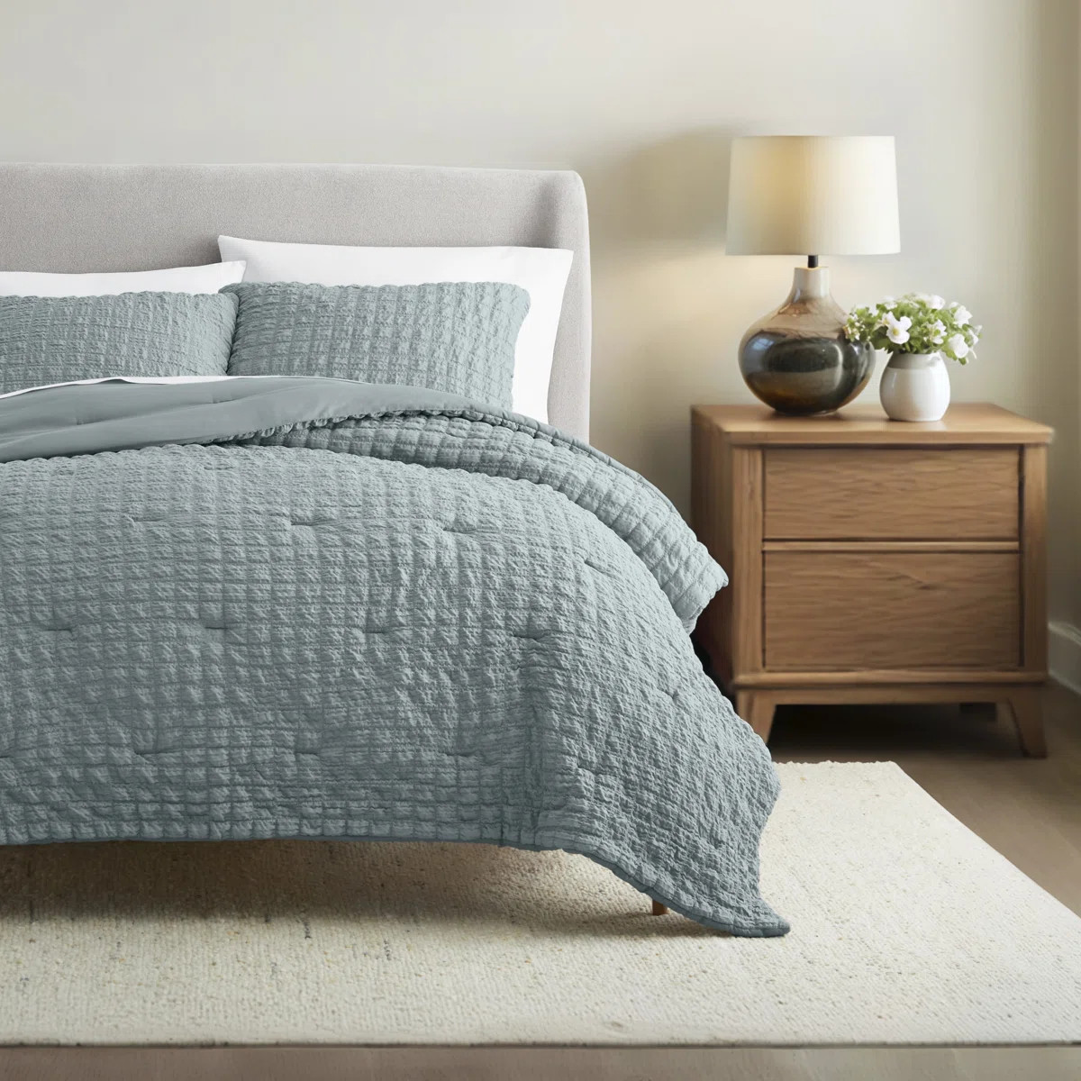 Seersucker Textured Comforter Set | Wayfair North America