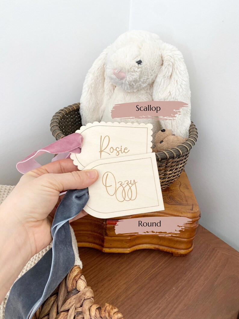 Wooden Name Tag, Personalized Easter Basket Tag, Custom Kids Name Tag, Wooden Gift Tag, Easter Na... | Etsy (US)