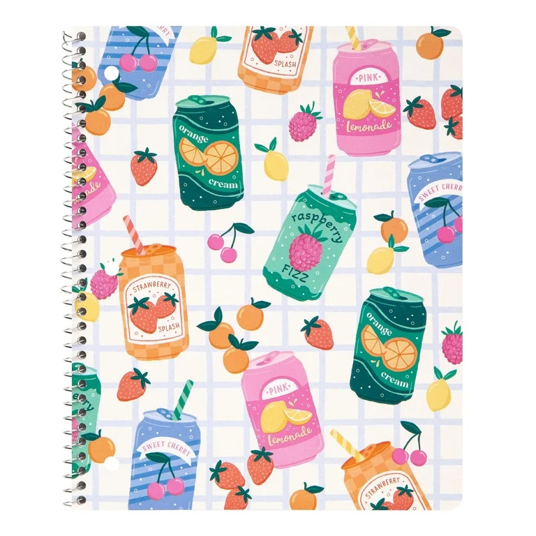 Pen+Gear 1 Subject Notebook, 8.5"x 10.5", Cream Soda Fruit, 80 Sheets | Walmart (US)