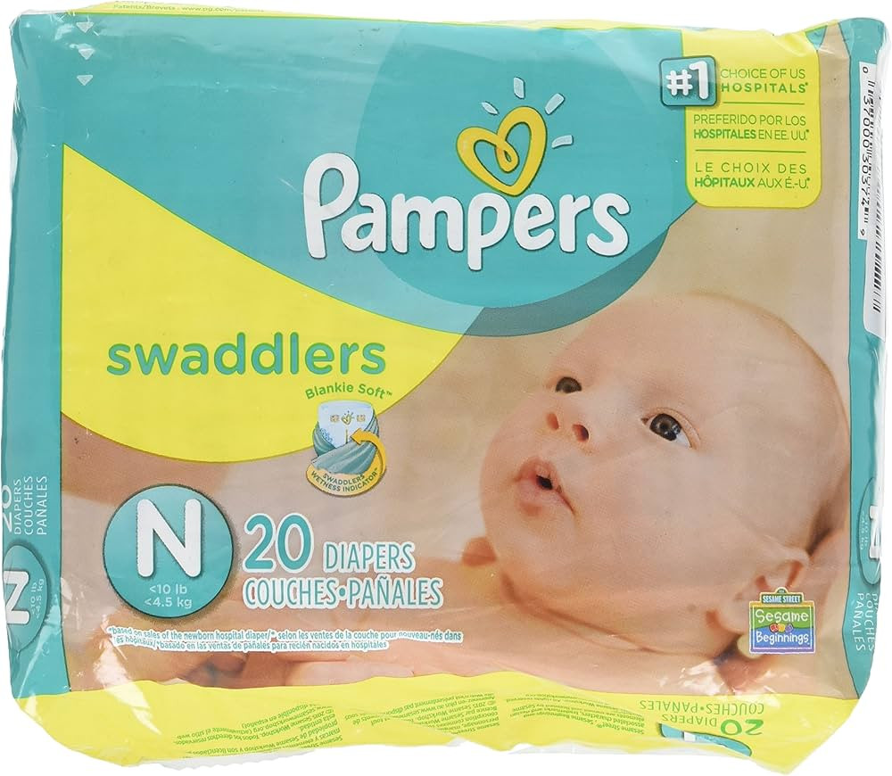Pampers Swaddlers Diapers, Newborn (Up to 10 lbs.), 20 Count | Amazon (US)