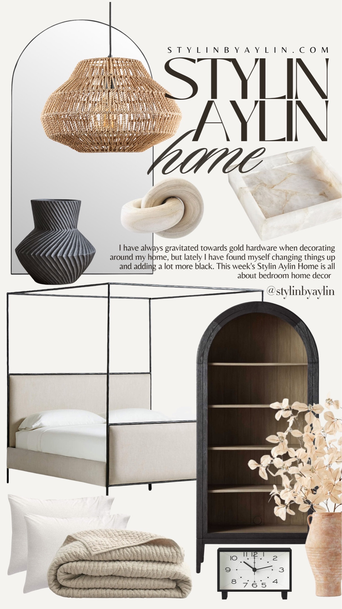 I have always gravitated towards gold hardware when decorating around my home, but lately I have found myself changing things up and adding a lot more black. This week's Stylin Aylin Home is allabout bedroom home decor. 

#StylinbyAylin 

#LTKstyletip #LTKhome #LTKSeasonal