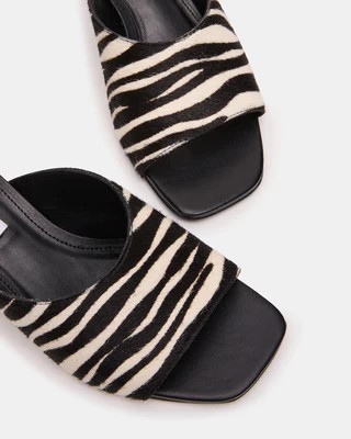 Steve Madden Women's Trina Mule Heels - Zebra - Size 8.5 - Leather | Steve Madden (US)