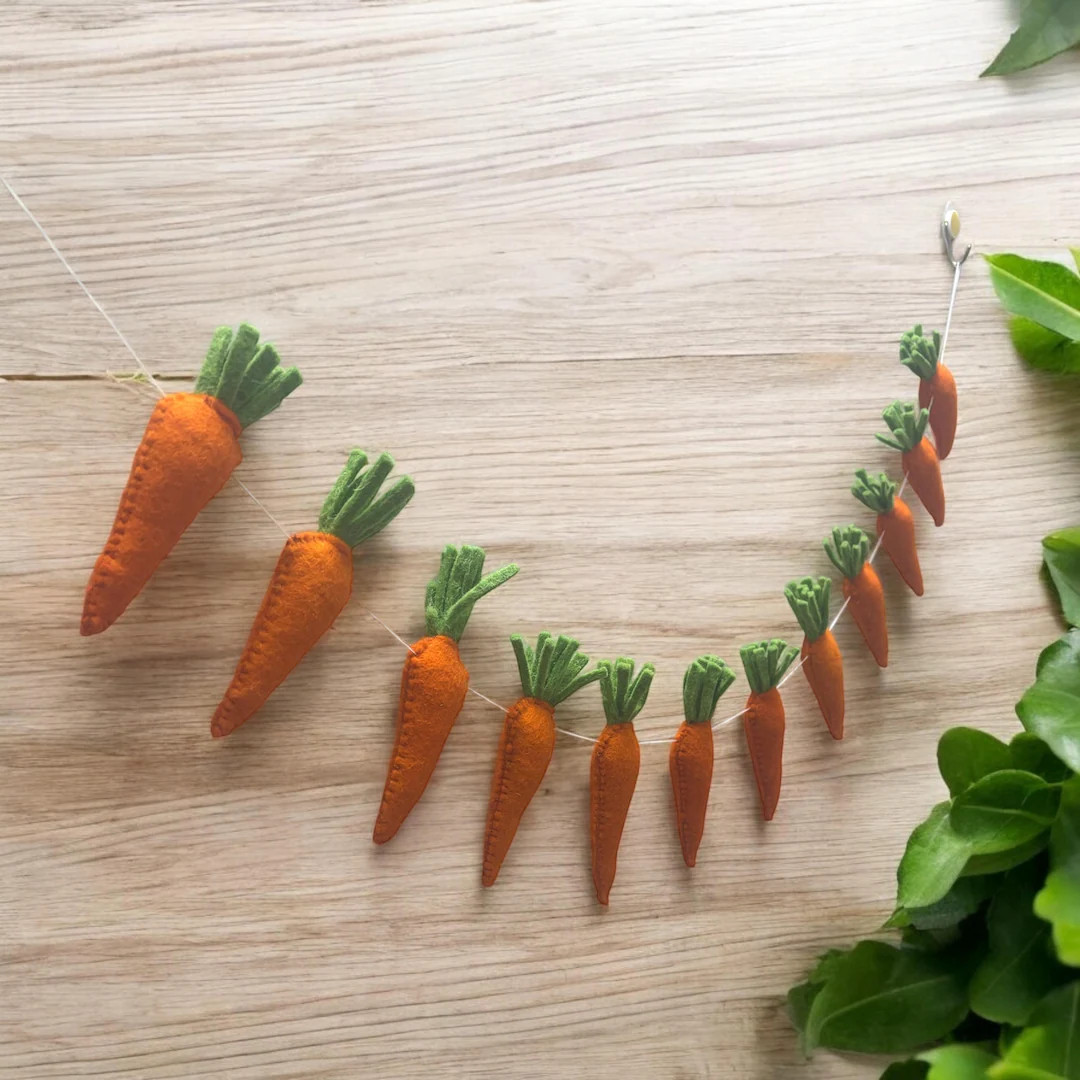 Easter Carrot Garlands For Home Decor and Gifts | Etsy (US)