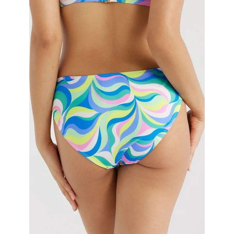 No Boundaries Juniors High Low Swirl Bikini Bottoms, Sizes XS-XXL | Walmart (US)