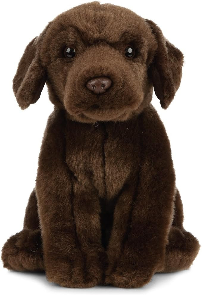 Living Nature Soft Toy 8" Plush Labrador Dog Chocolate Brown Plush Toy | Amazon (US)
