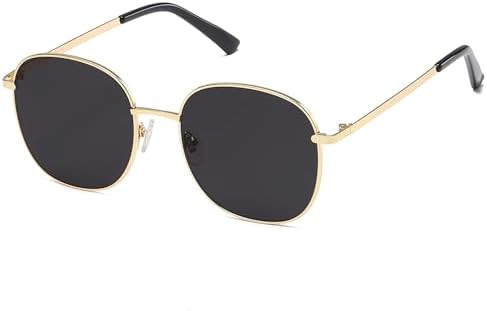 SOJOS Classic Trendy Square Sunglasses for Women Men Cute Big Frame Gold Shades SJ1137 | Amazon (US)