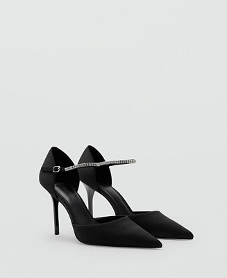 Women's Rhinestones Strappy Heeled Shoes | Macy's