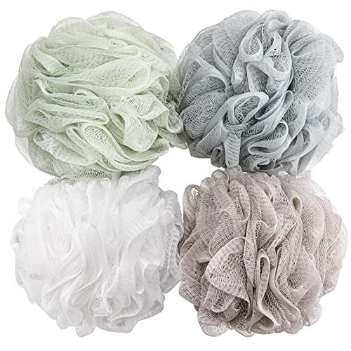 BTYMS Bath Sponge Shower Loofahs 60g Mesh Pouf Bath Scrunchies Body Wash Puff Shower Puff - Pack of 4 | Amazon (US)