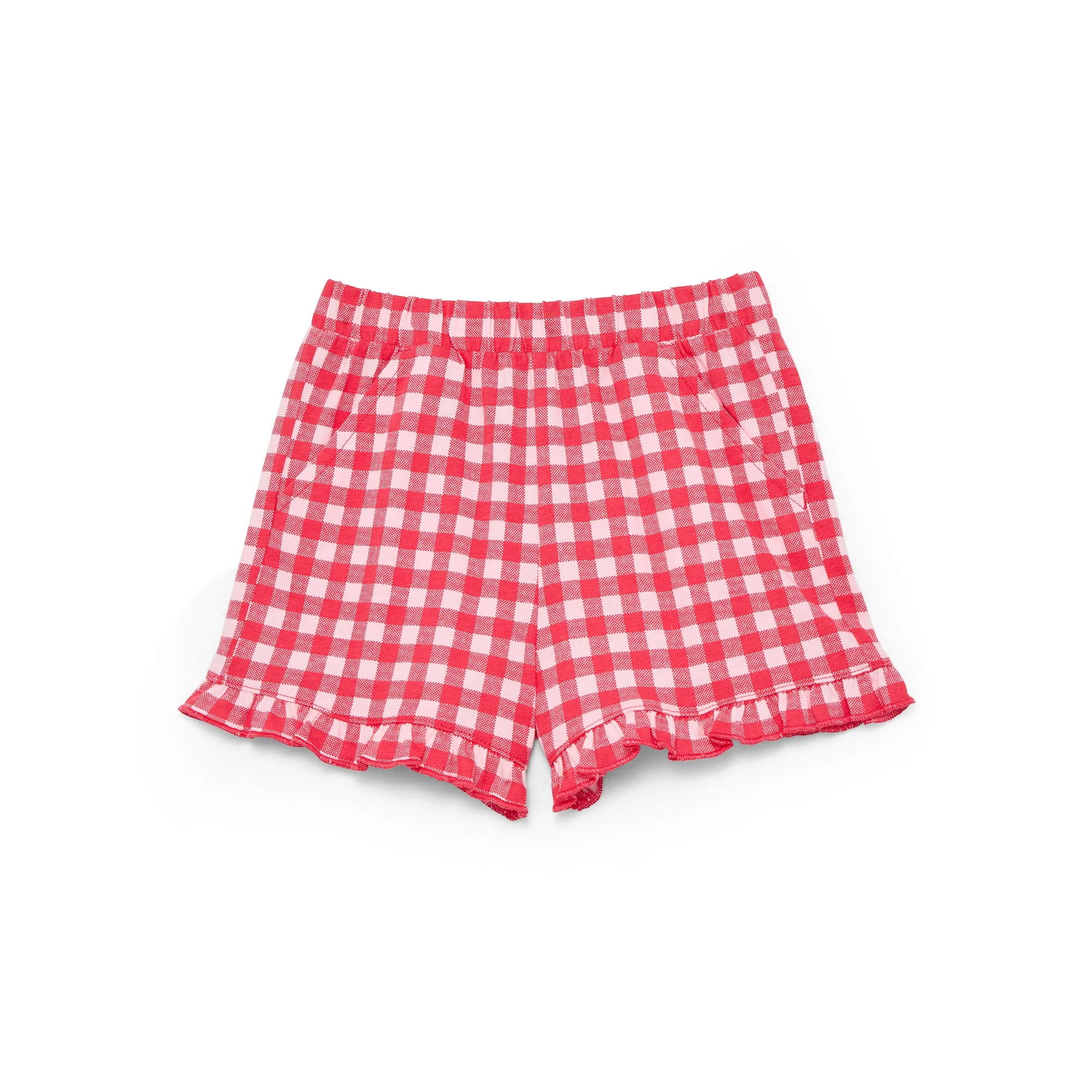 Wonder Nation Toddler Girls Patriotic Ruffle Hem Shorts, Sizes 18M-5T - Walmart.com | Walmart (US)