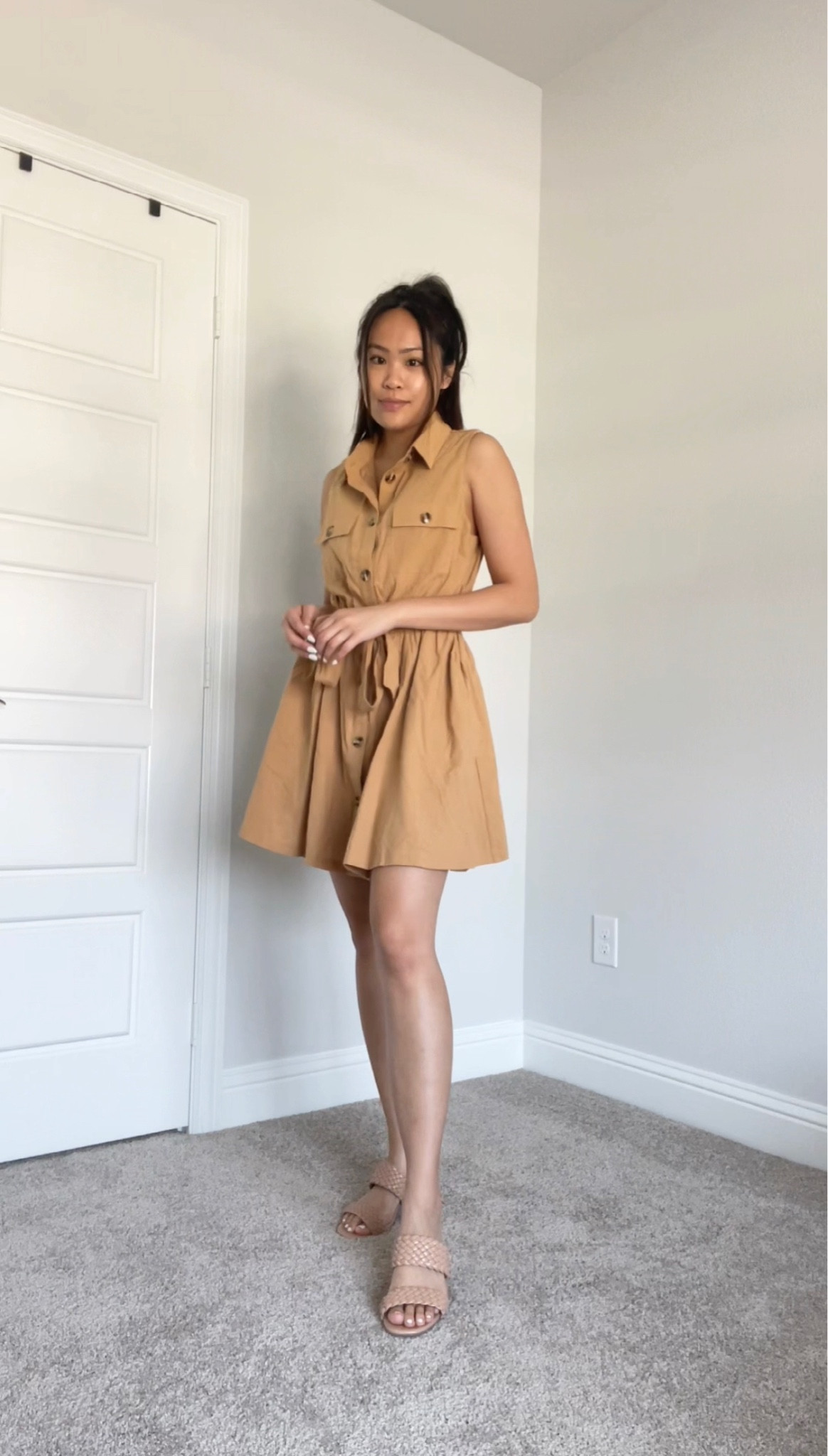 Summer dress, Lulus dress, casual dress, casual outfit, casual style, chic style, Parisian style, Parisian chic, button up dress, minimal style, minimal dress, summer outfit, outfit inspo, summer fashion , easy fashion, easy outfit 

#LTKunder100 #LTKstyletip