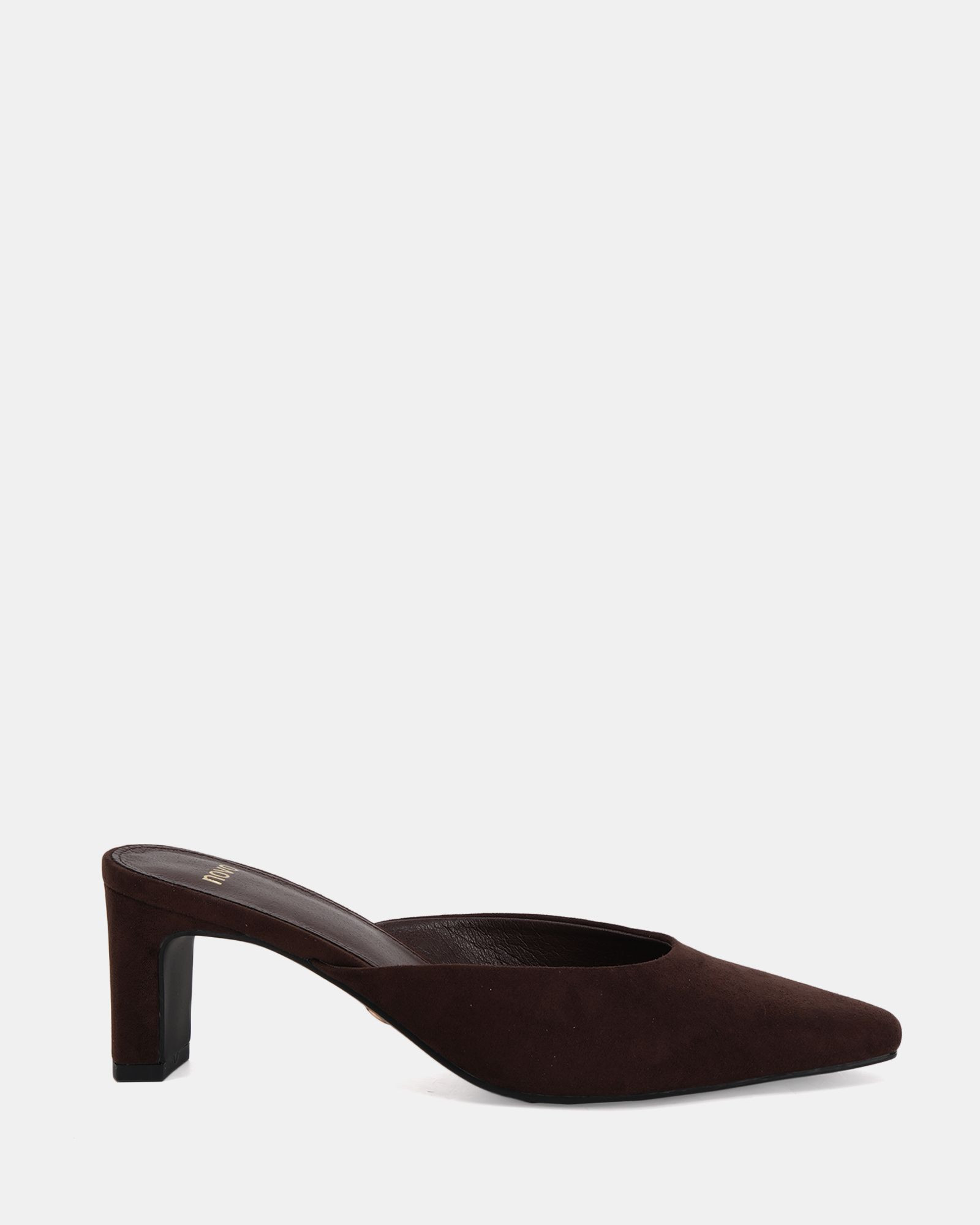 IMPATIENT ESPRESSO SUEDE Mules | Novo Shoes