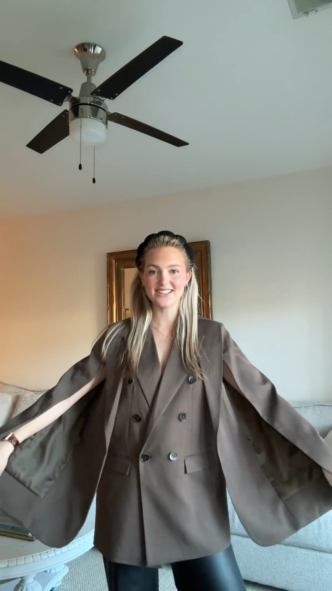 mare mare by anthropologie double breasted cape blazer