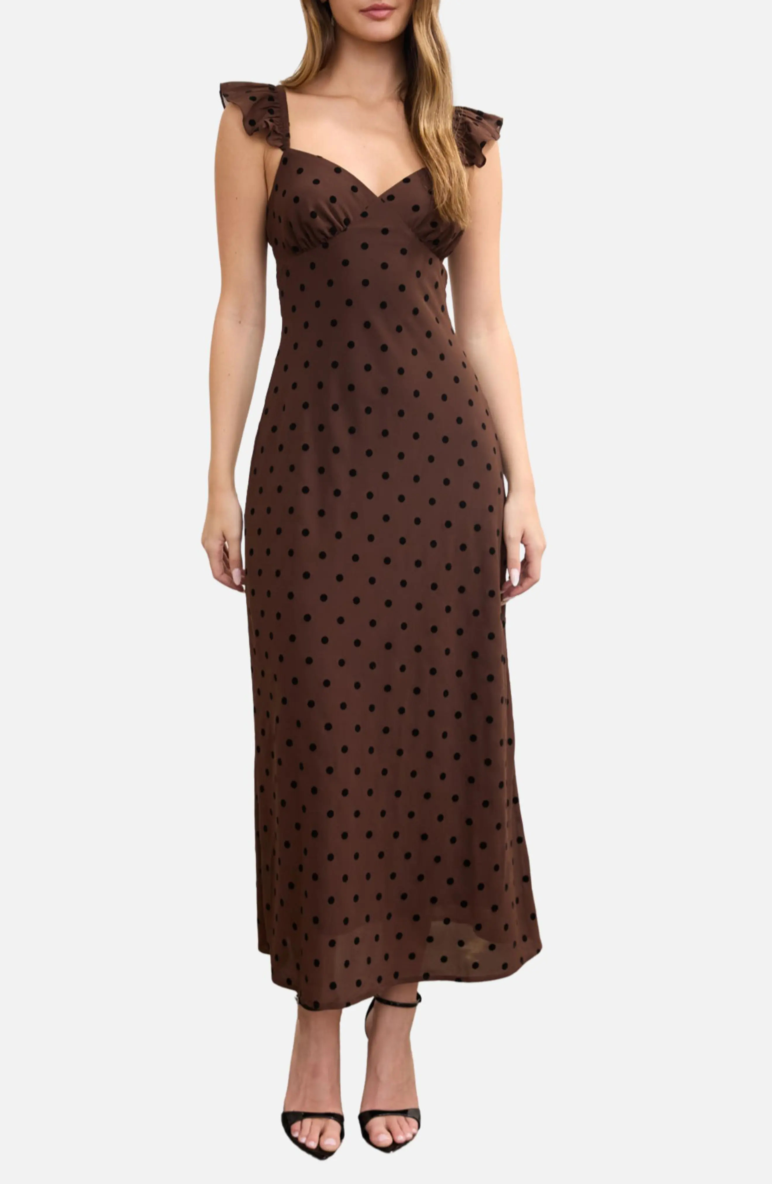 Blu Pepper Ruffle Strap Maxi Dress (Women) | Nordstromrack | Nordstrom Rack