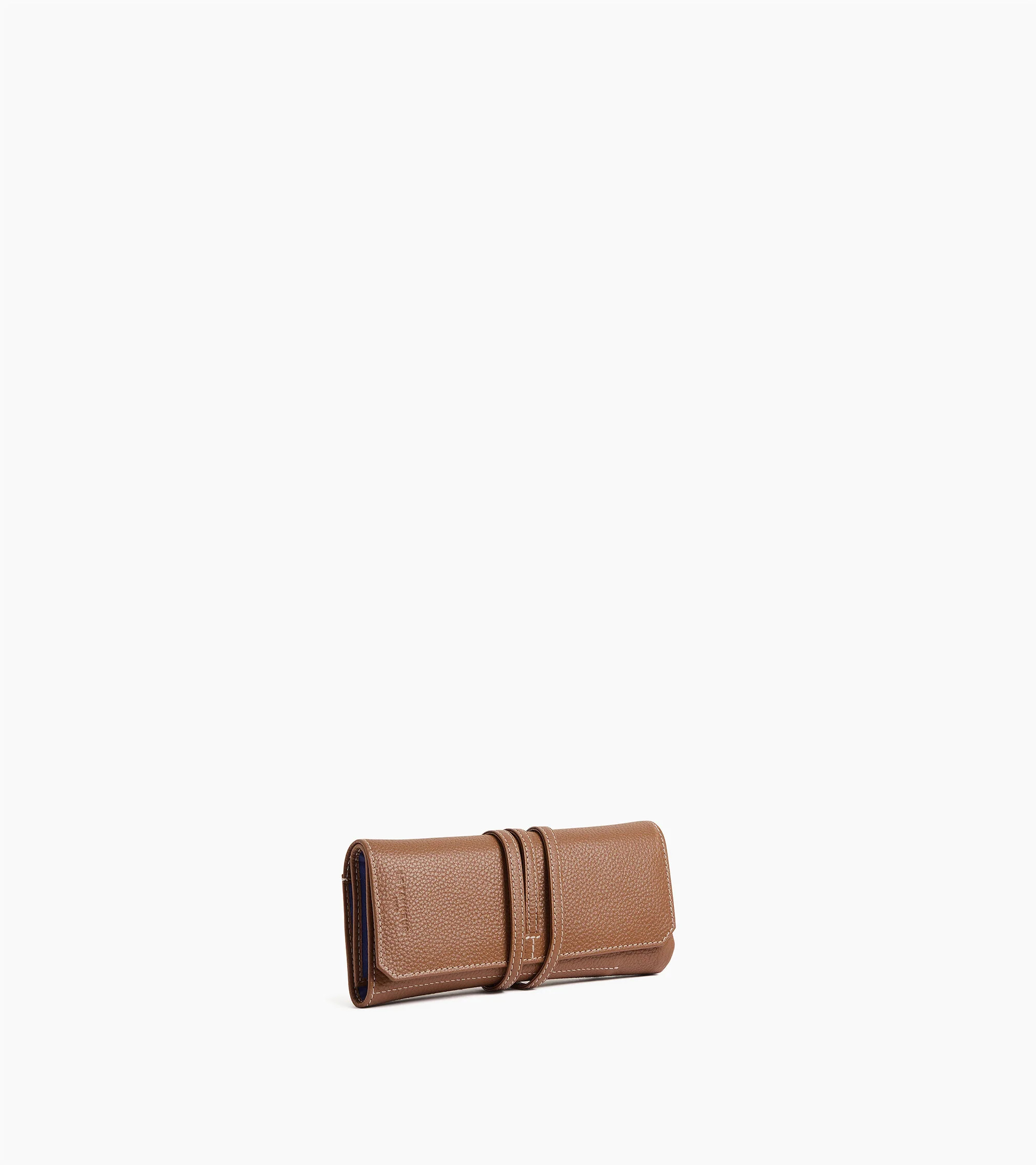 Three-slot travel watch case in grained leather | Le Tanneur