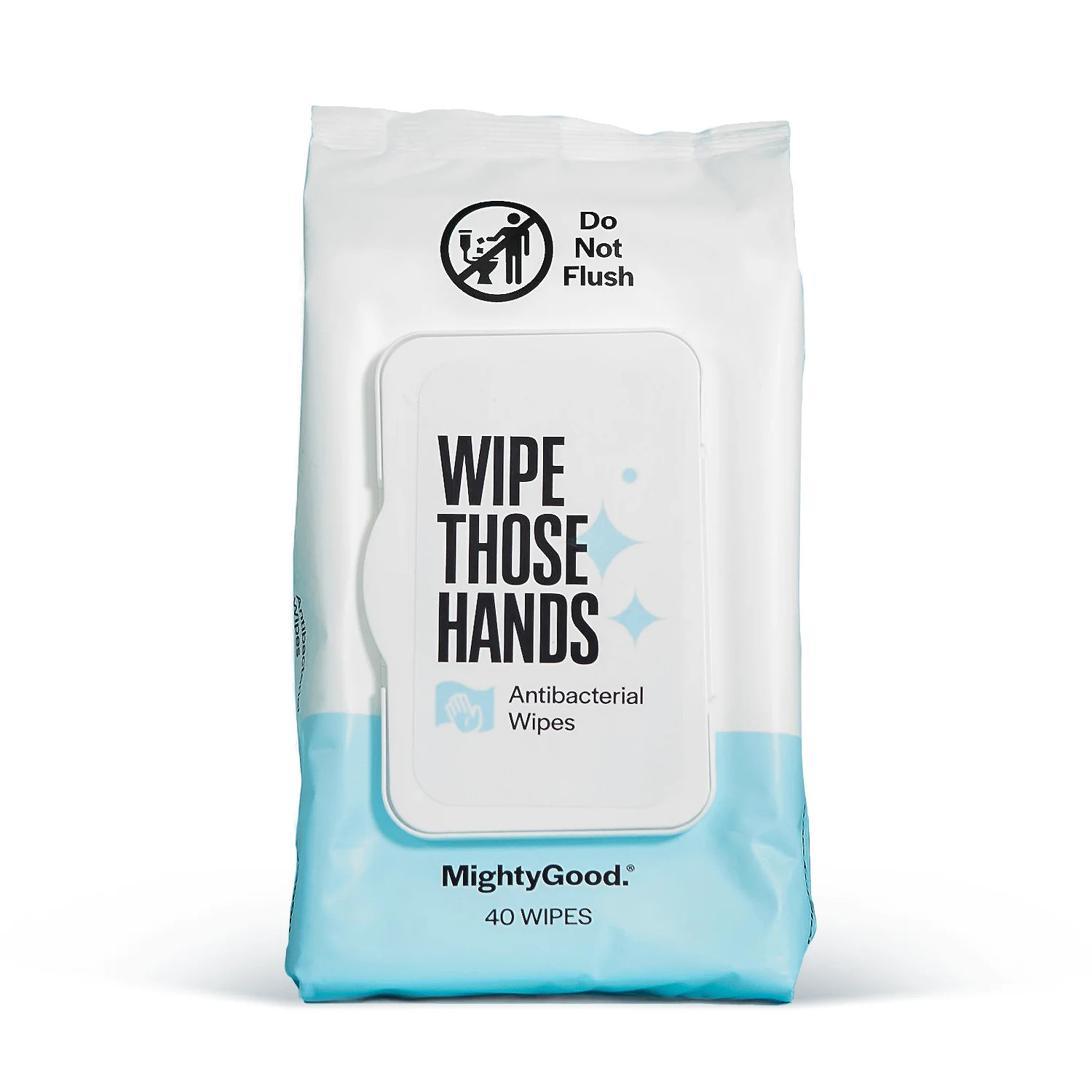 MightyGood.  40 Count Wipe Those Hands Antibacterial Wipes, Fragrance and Alcohol Free (1 Pack) M... | Walmart (US)