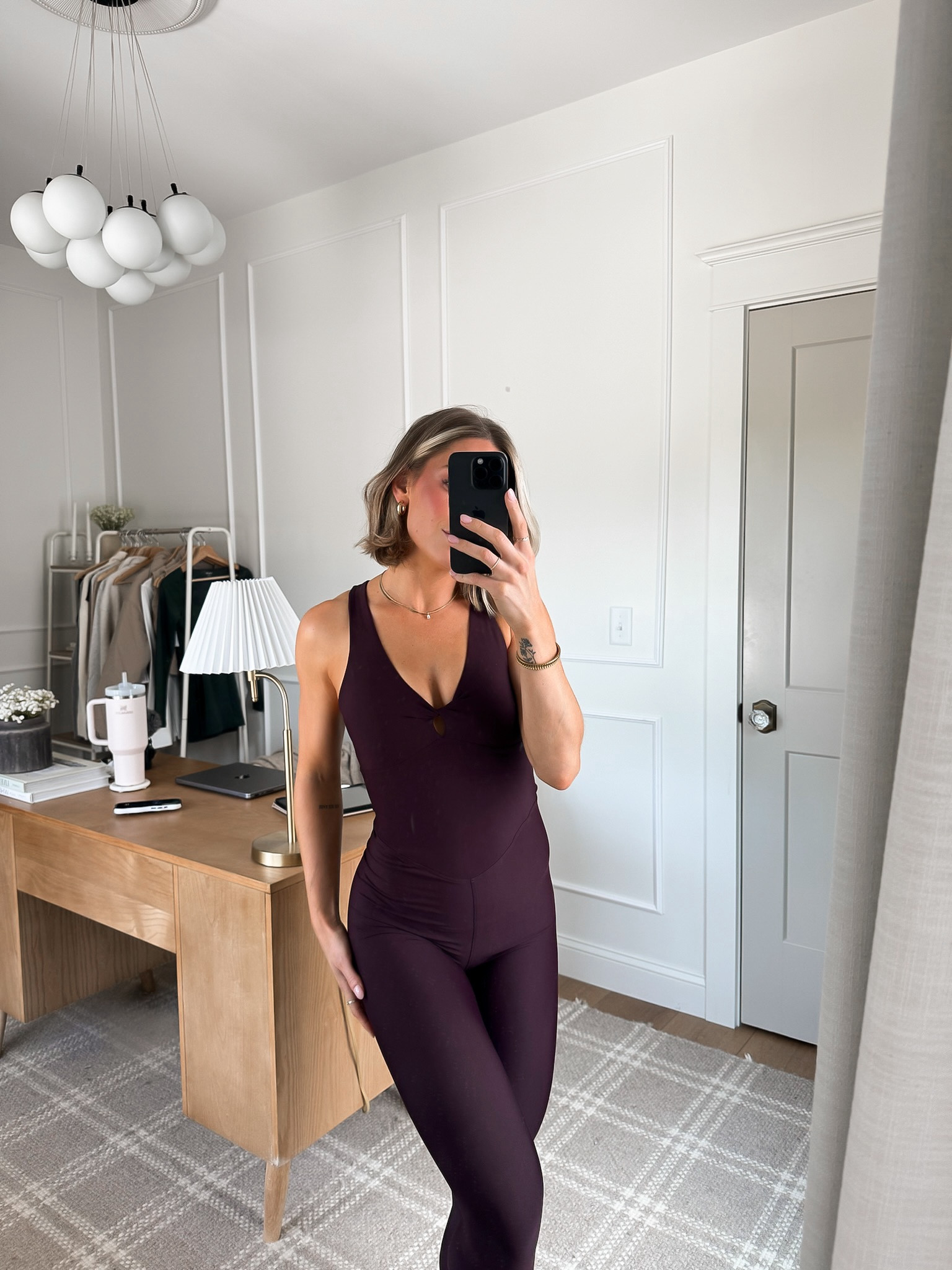 This body suit is SO comfy 🙌🏻 comes in black too and would be super cute layered with a cardigan for fall. 

Wearing a size small 💕

#LTKFindsUnder50 #LTKSeasonal #LTKActive