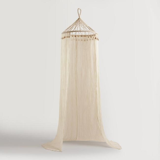Boho Sheer Cotton Macrame Canopy | World Market