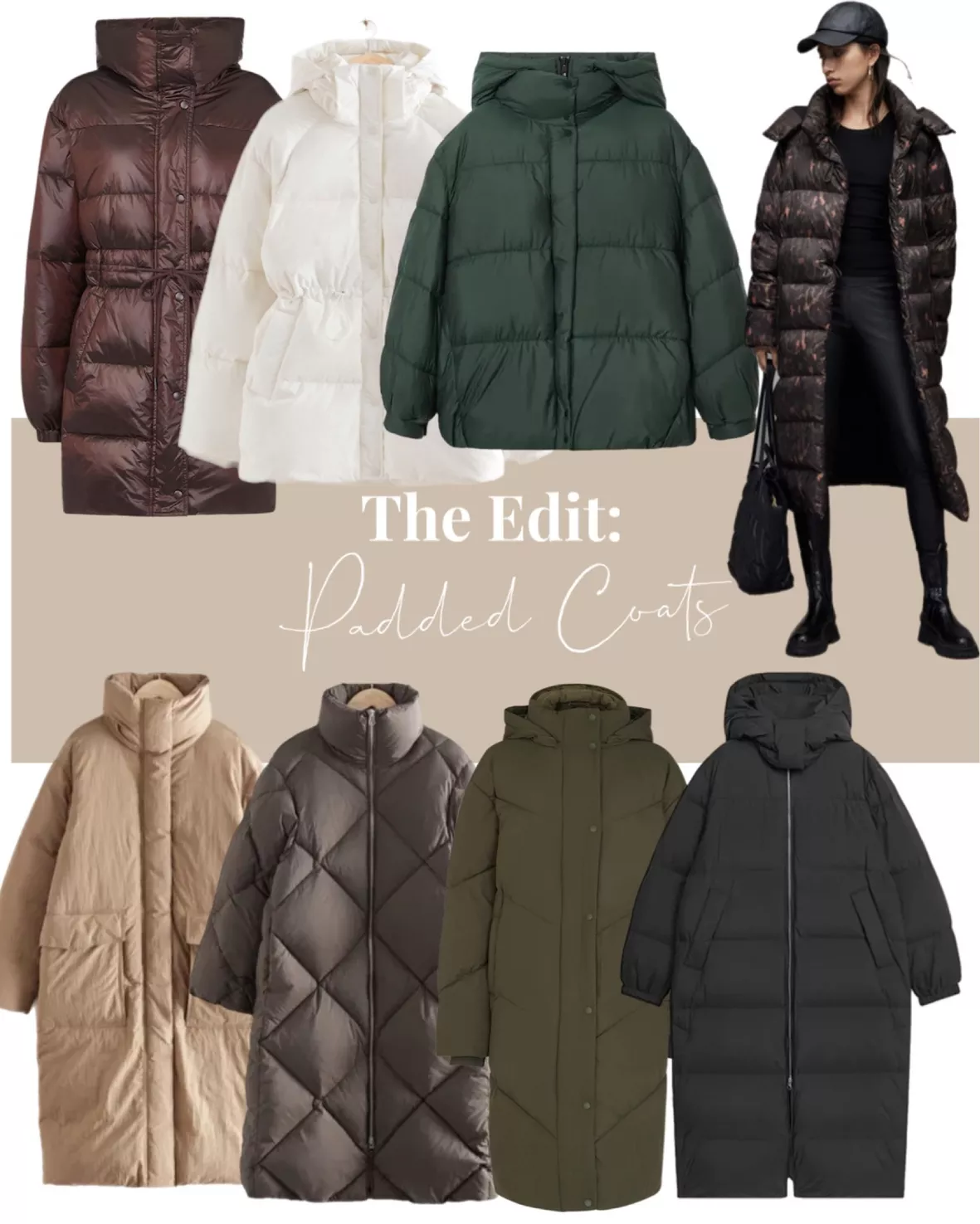 H & M - Long puffer coat - Black curated on LTK