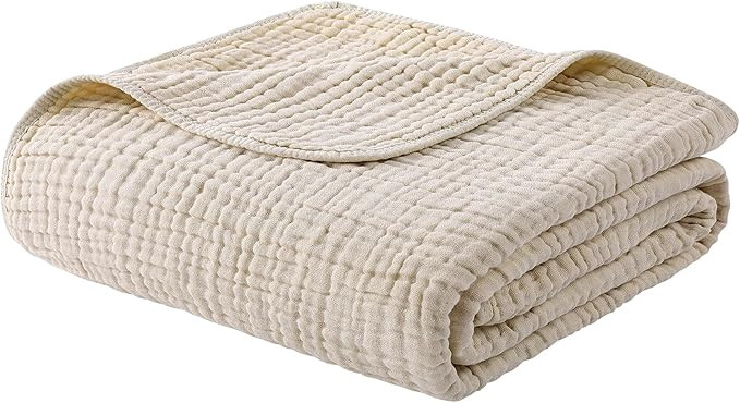 Yoofoss Muslin Blanket 100% Cotton Throw Summer Blanket Large 50" x 60" for Bed Couch 6-Layer Gau... | Amazon (US)