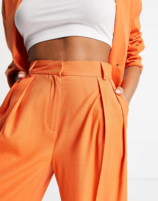 Topshop relaxed pants in orange | ASOS (Global)