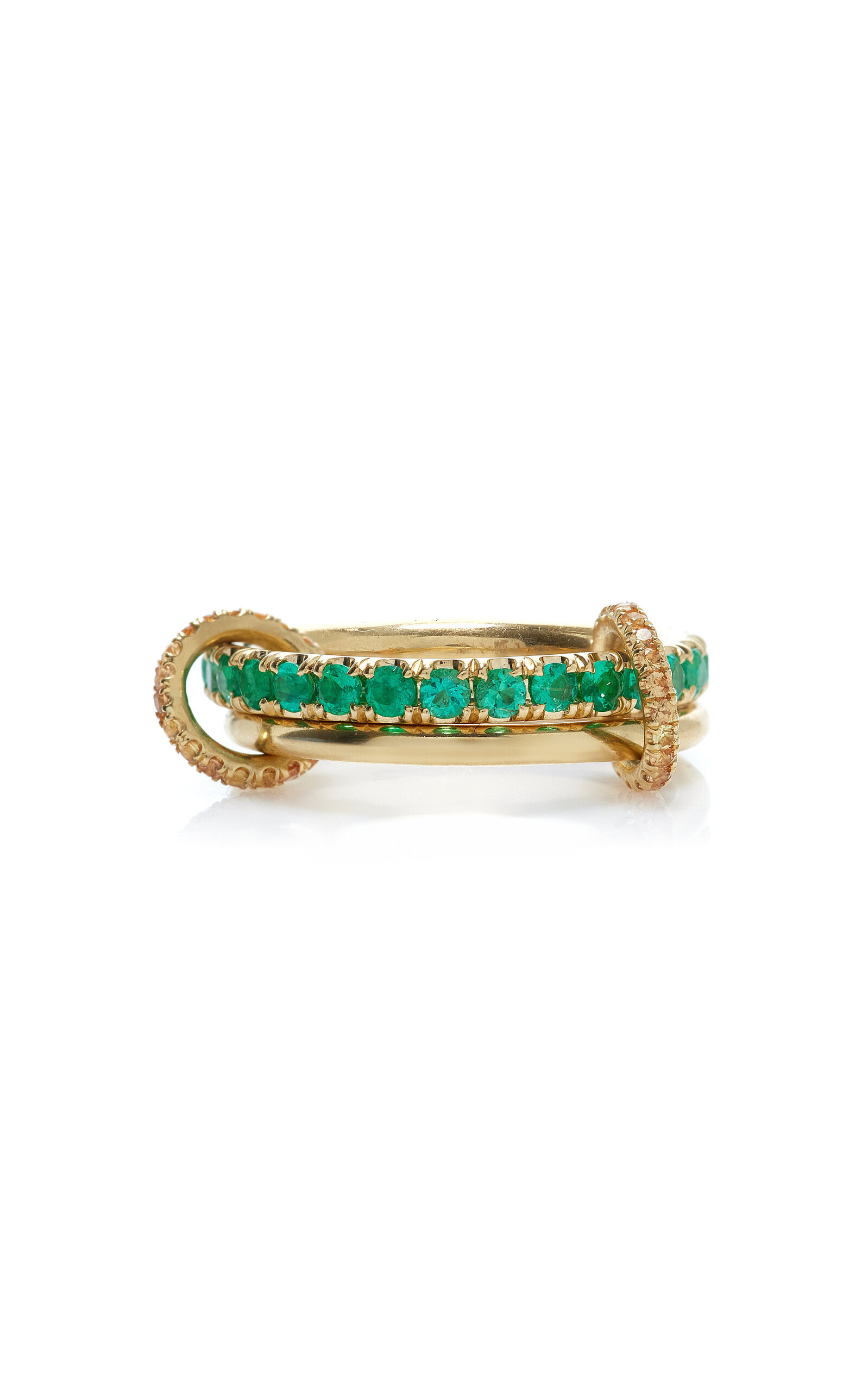 Spinelli Kilcollin - Exclusive Riviera Marigold Max 18K Yellow Gold Sapphire And Emerald Ring - Green - US 6 - Moda Operandi - Gifts For Her | Moda Operandi (Global)