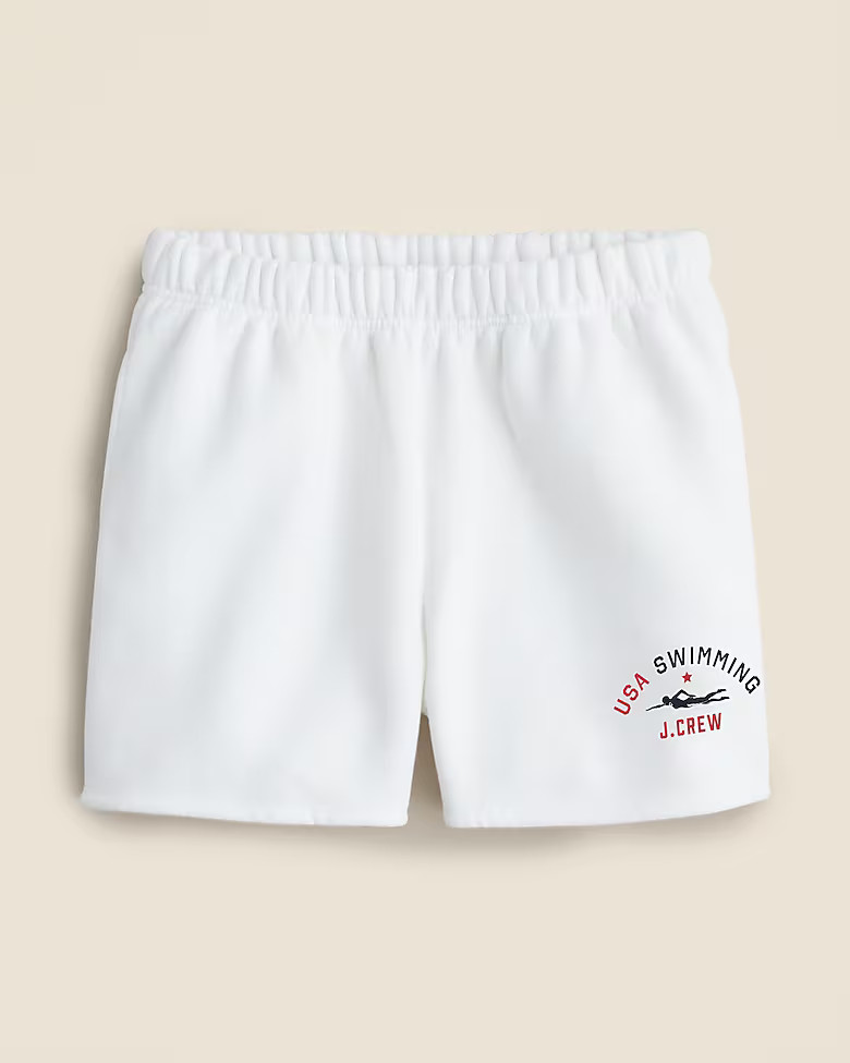 Limited-edition USA Swimming® X J.Crew heritage fleece short | J. Crew US