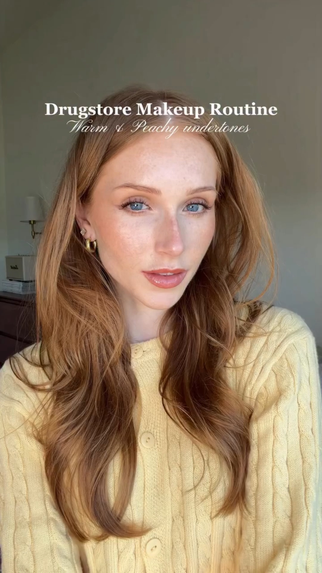 overdo but delivered ♥️

@lorealparis true match foundation shade W1
@elfcosmetics halo glow shade 2 
@milanicosmetics cream bronzer shade spilling tea (I recommend shade hey honey)
@milanicosmetics baked blush shade luminoso 
@maybelline superlock brow glue 
@elfcosmetics brow pencil shade taupe (also use auburn) 
@nyxcosmetics epic smoke liner shade nude haze (not shown, sorry I suck at eyeliner on camera)
@lorealparis paradise lash mascara shade black/brown
@elfcosmetics halo glow powder shade fair warm
@lorealparis lumi glotion shade 902 
@elfcosmetics lip liner shade spill the tea 
@elfcosmetics lip balm shade strawberry shortcake