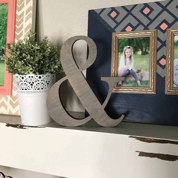 Ampersand Wooden Cutout, Laser Cut Wood Letter "&" Sign, And Sign Wooden Wall Decor, Wood Letter ... | Etsy (US)
