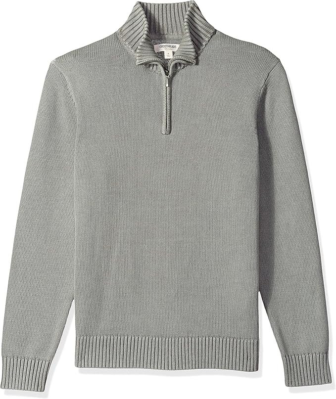 Goodthreads Men's Soft Cotton Quarter Zip Sweater | Amazon (US)