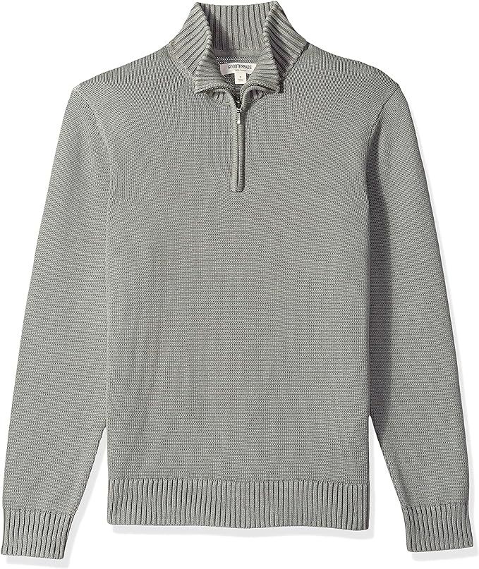 Goodthreads Men's Soft Cotton Quarter Zip Sweater | Amazon (US)