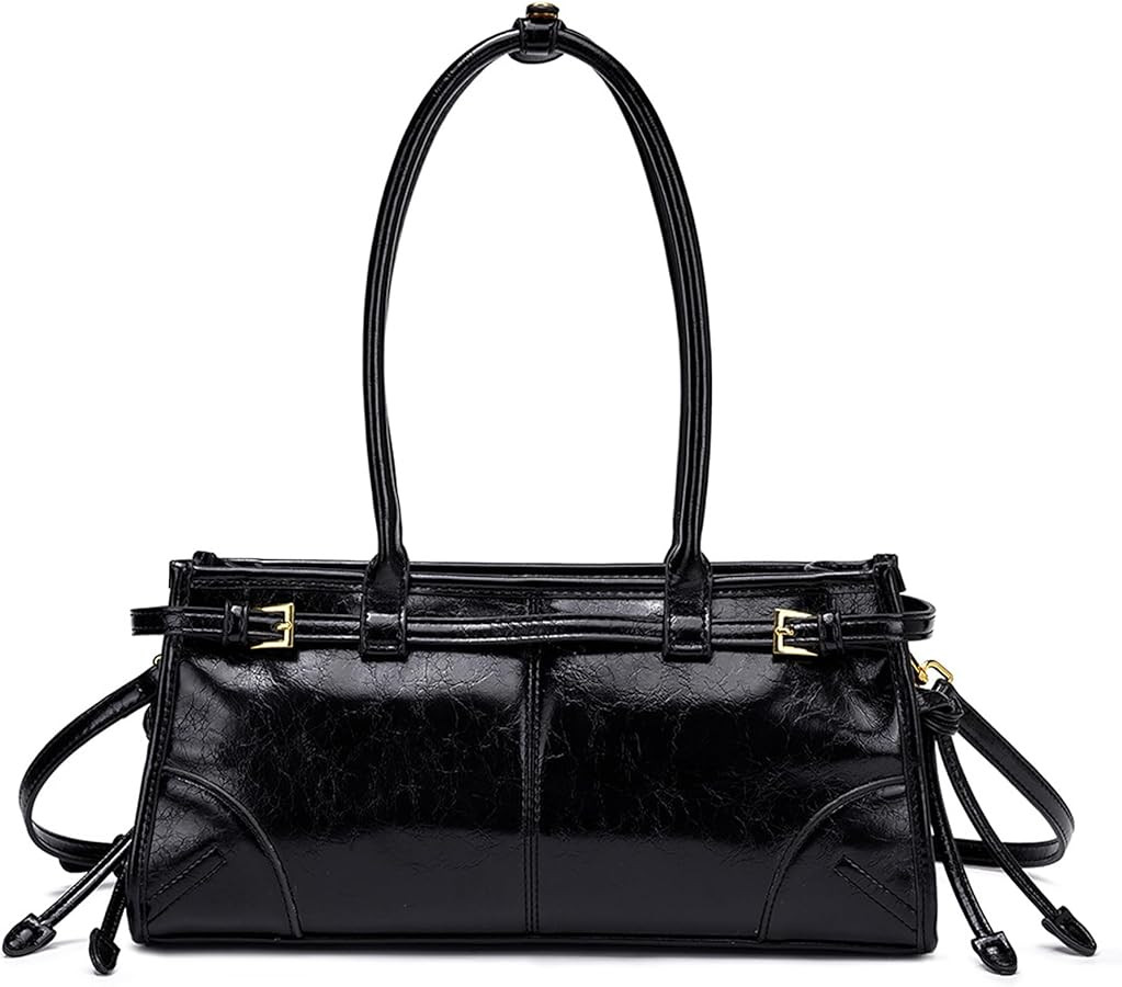 NEWBELLA Women's PU Leather Clutch Purse - Convertible Top Handle Shoulder Bag for Work Evening | Amazon (US)