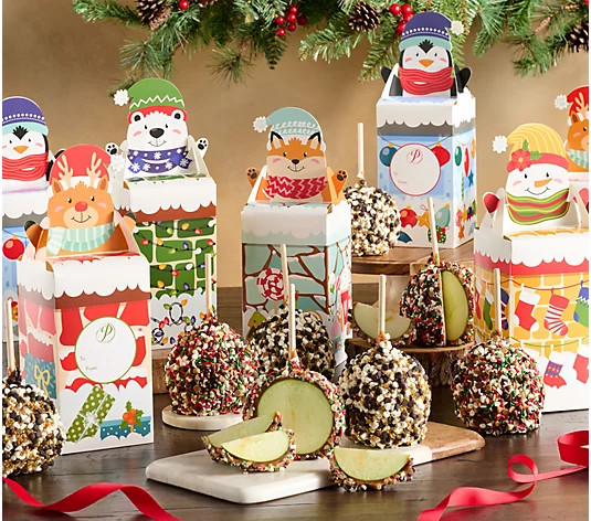Mrs.Prindable's 10-Piece Large Holiday Apples w/ Gift Boxes - QVC.com | QVC
