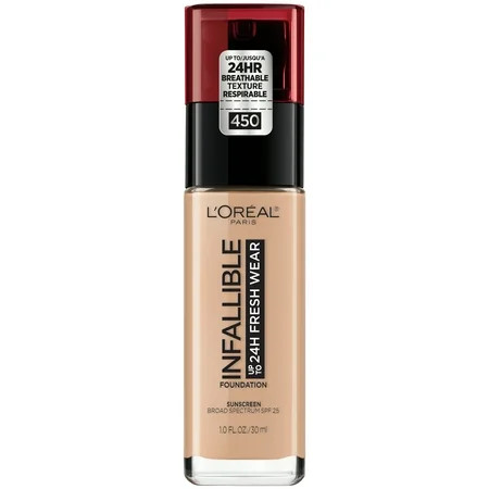 L'Oreal Paris Infallible 24 Hour Fresh Wear Foundation, Lightweight, Rose Beige, 1 oz. | Walmart (US)
