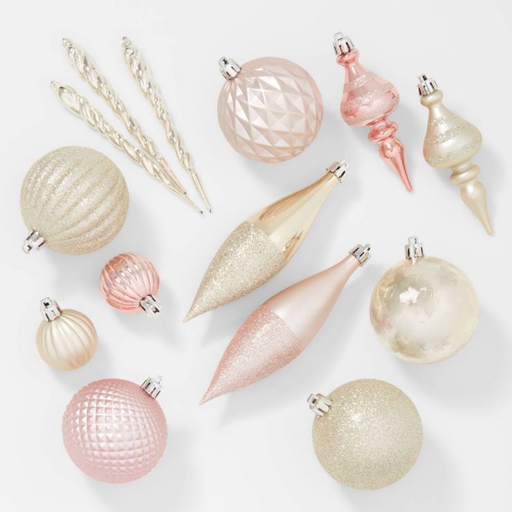 40ct Plastic Finial Christmas Tree Ornament Set - Wondershop™ | Target