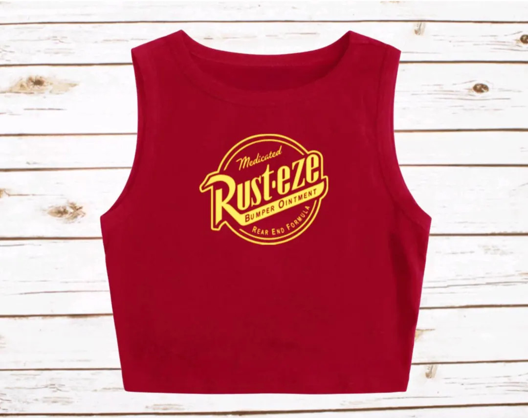 Rusteze Cars Crop MAROON COLOR Tank Disney Radiator Springs Carsland Croptop Disneyland WDW Calif... | Etsy (Global)