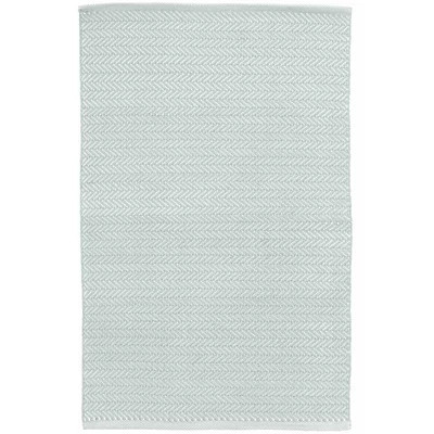 Herringbone Light Blue/Ivory Handwoven Indoor/Outdoor Rug | Wayfair North America