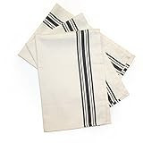 Aunt Martha's Dish Towels, Black Herringbone Stripe | Amazon (US)