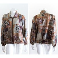 1990S Silk Bomber Jacket | Etsy (US)