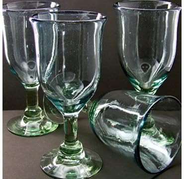 Wilton Armetale BelloVaso Azuro 7-Ounce Wine Goblet, Free-Blown Glass | Amazon (US)