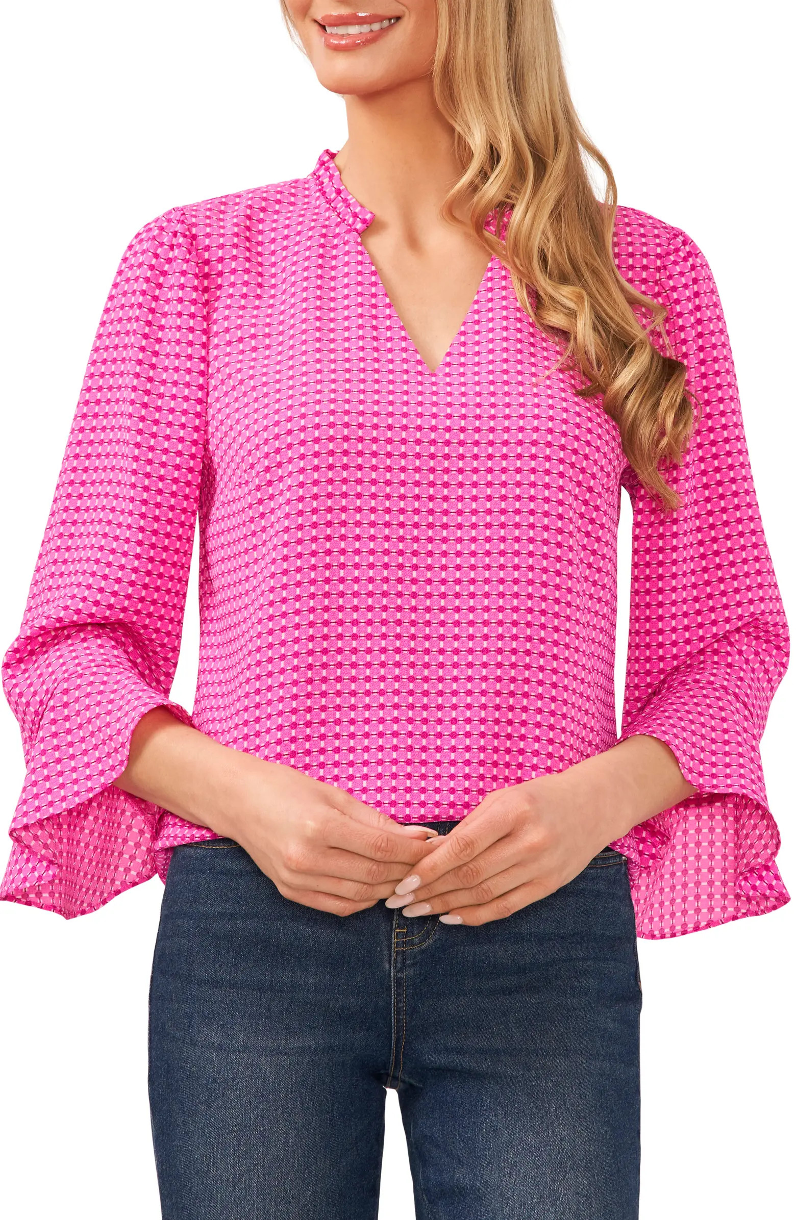 Garden Geometric Print Blouse | Nordstrom