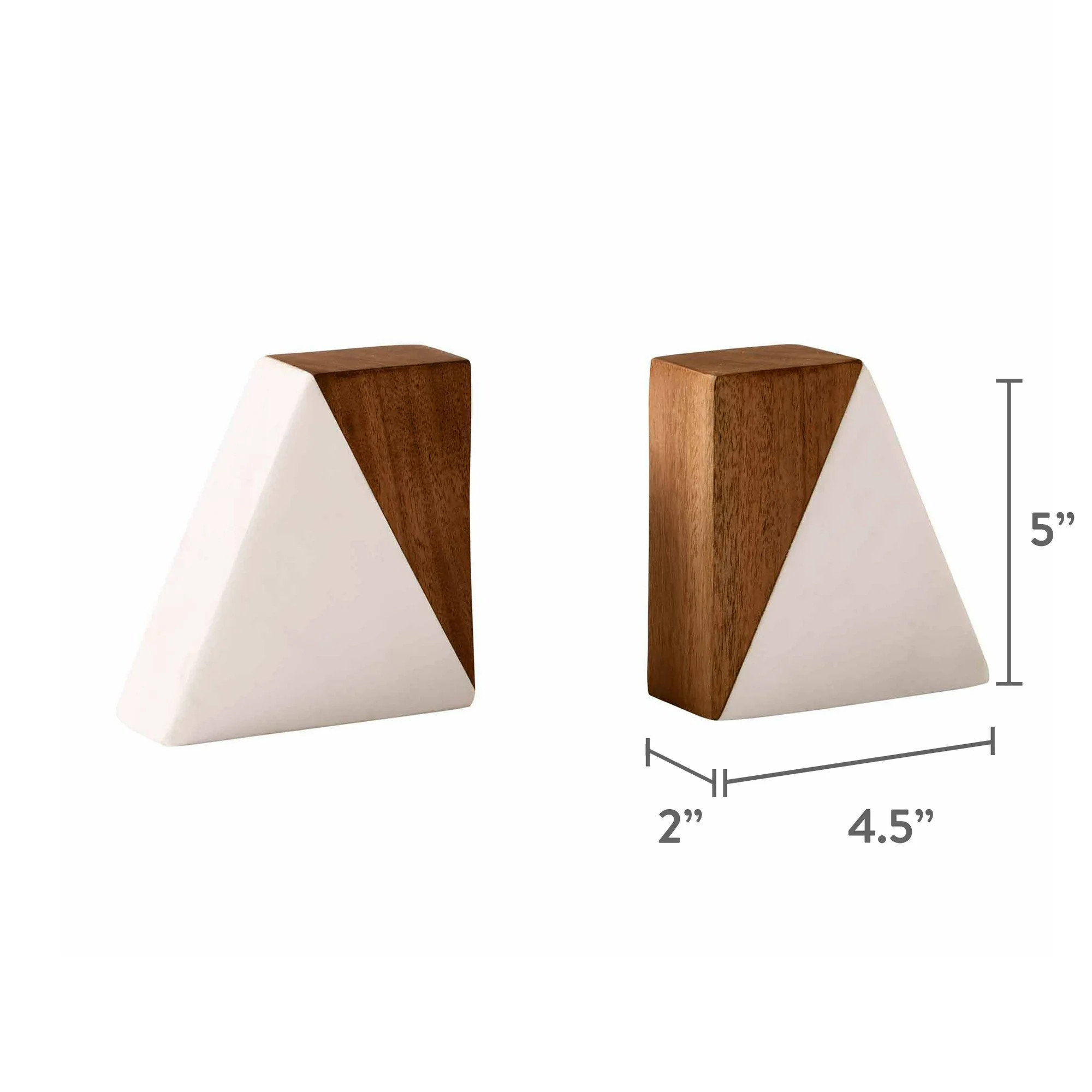 Better Homes & Gardens Wood and Marble Bookends, 1.77" x 4.56" | Walmart (US)