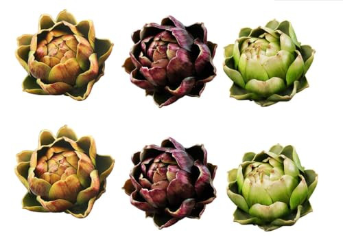 WESAPPINC Large Artificial Artichoke Fake Vegetables and Fruits for Kitchen Home Table Wedding Decorations (Color) | Amazon (US)