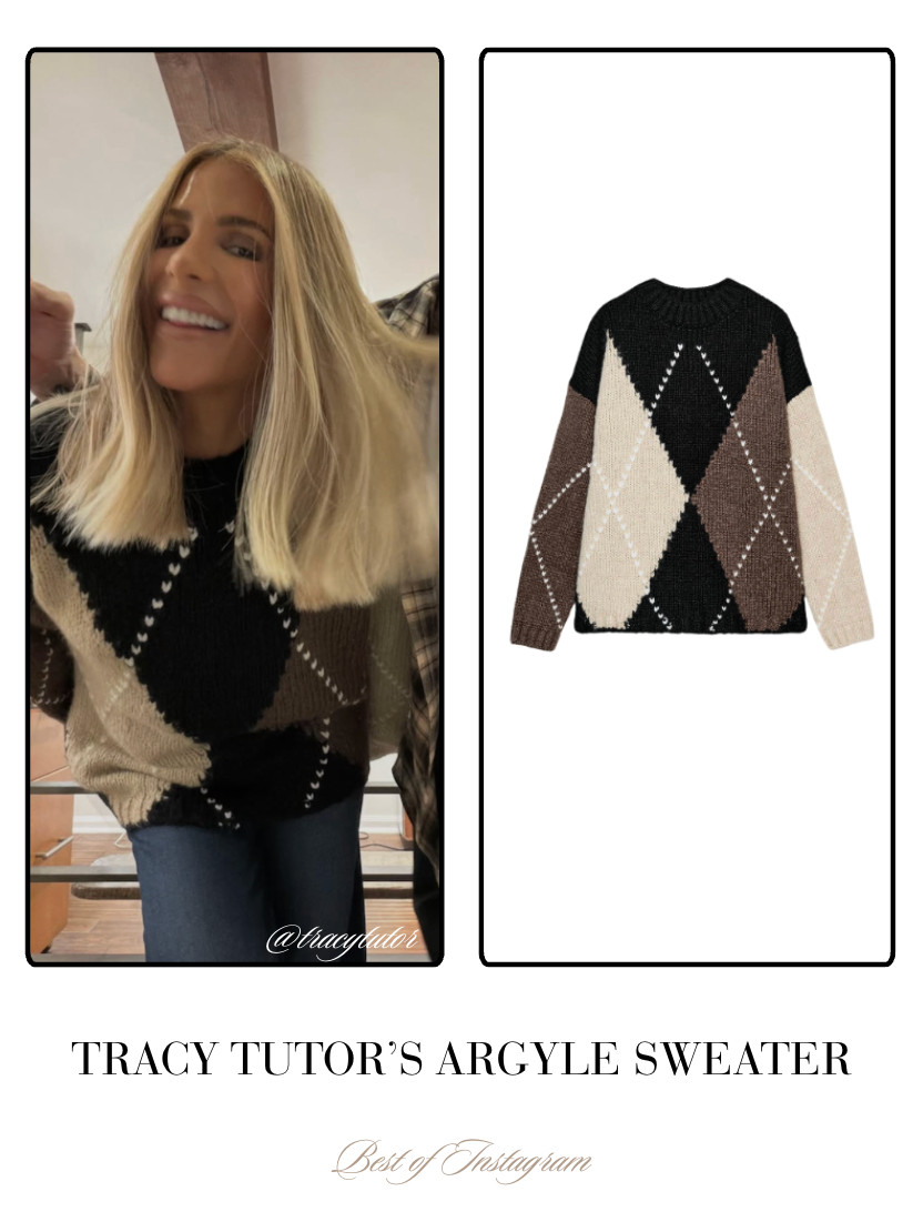 Tracy Tutor's Argyle Sweater 📸= @tracytutor 

 