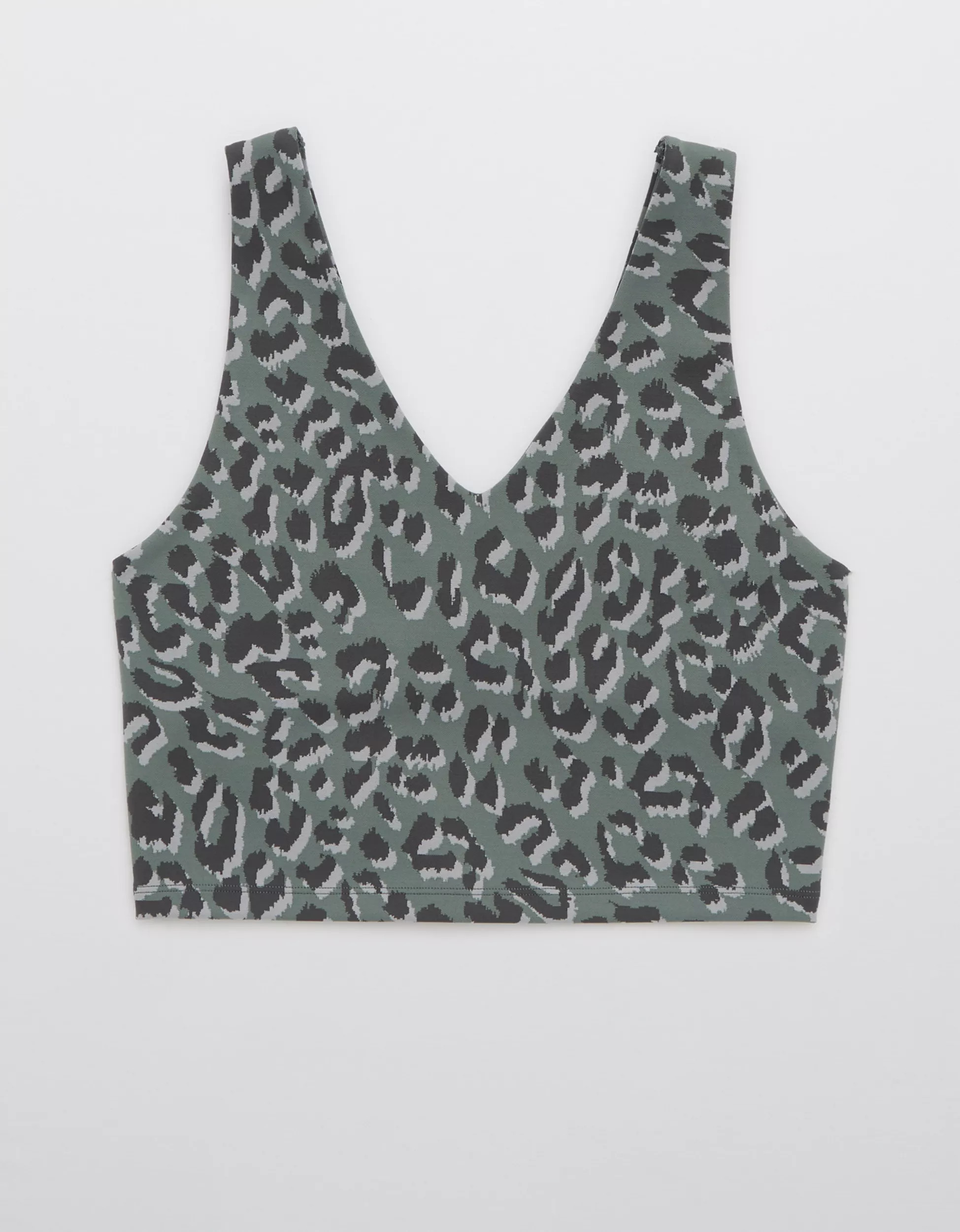OFFLINE Leopard Jacquard Longline Sports Bra | American Eagle Outfitters (US & CA)
